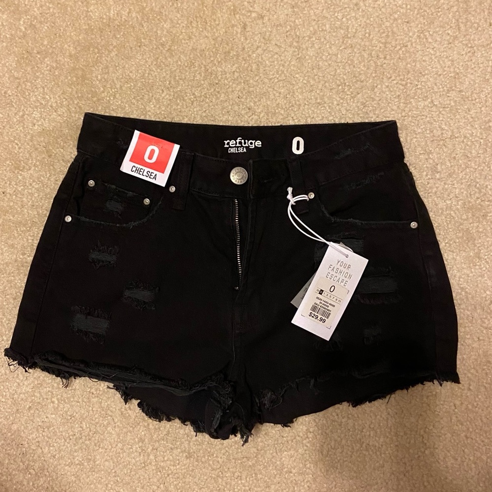 Black Denim Shorts!